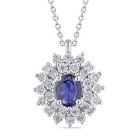 Collana Bliss Donna Bl incanto in Oro bianco Zaffiro blu 20111558